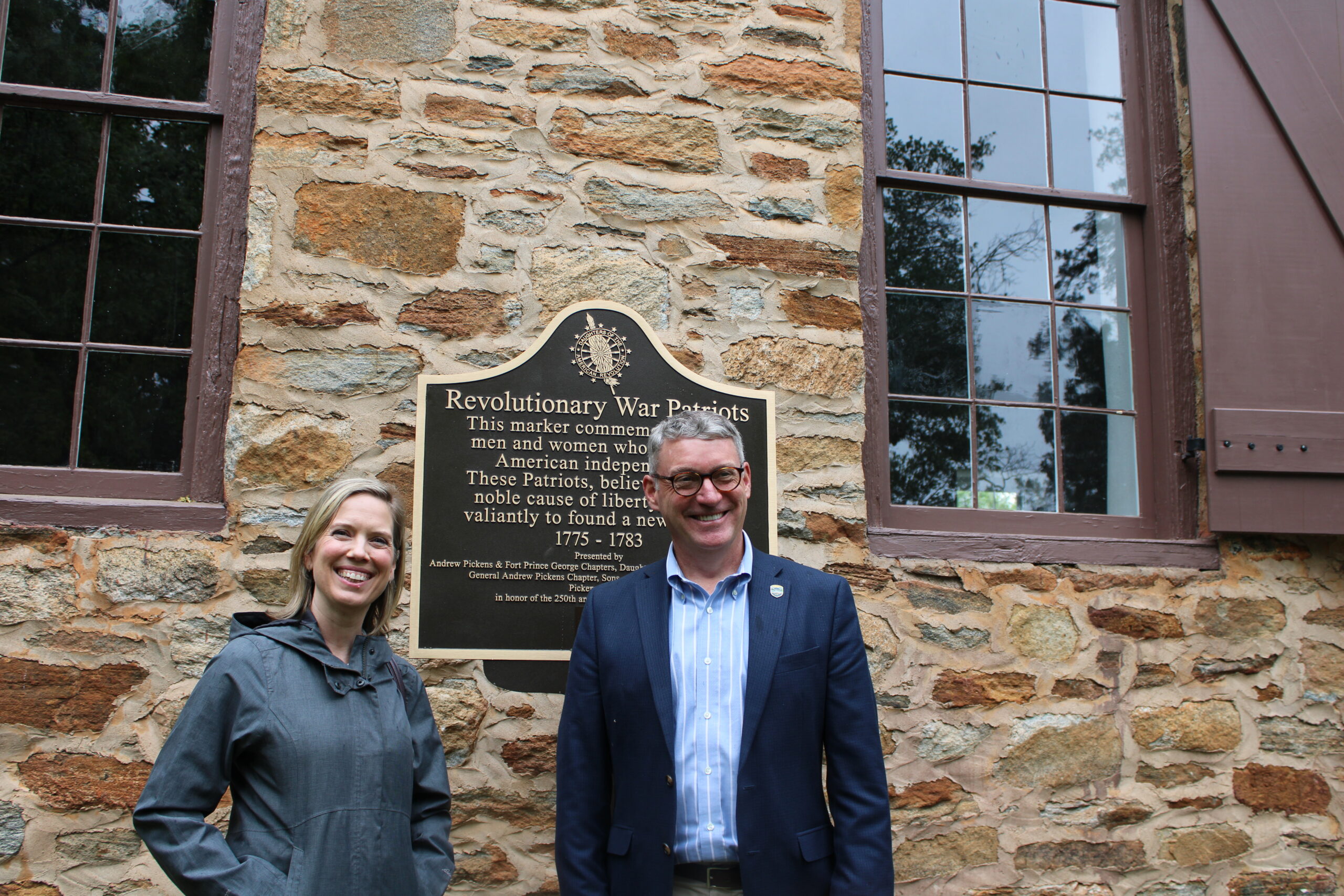 Pickens County Council member Claiborne Linville, who represents Clemson, and Pickens County Administrator Ken Roper (Photo by Karen Brewer)