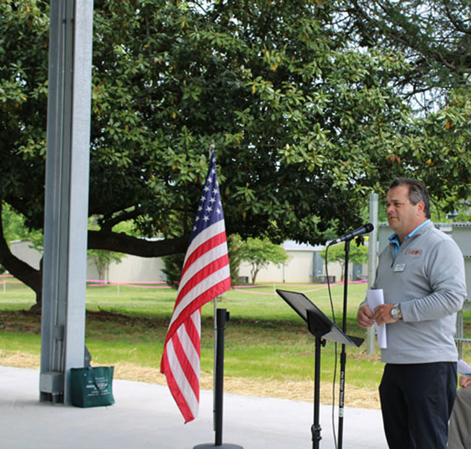 Clemson Area Chamber of Commerce President Bryan Lee speaks. (Photo by Karen Brewer)