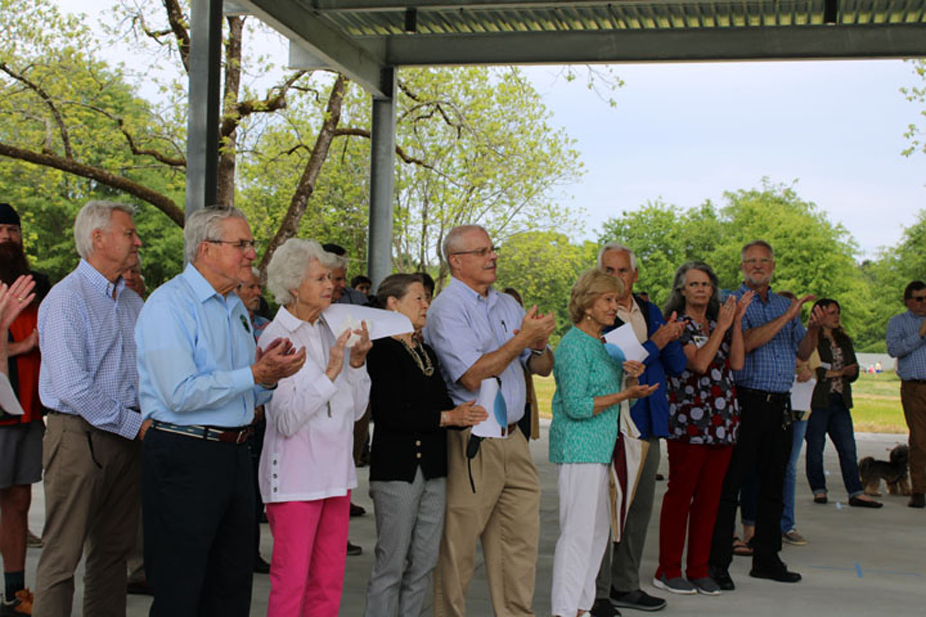 Former Mayor Roy Stoddard with family. (Photo by Karen Brewer)