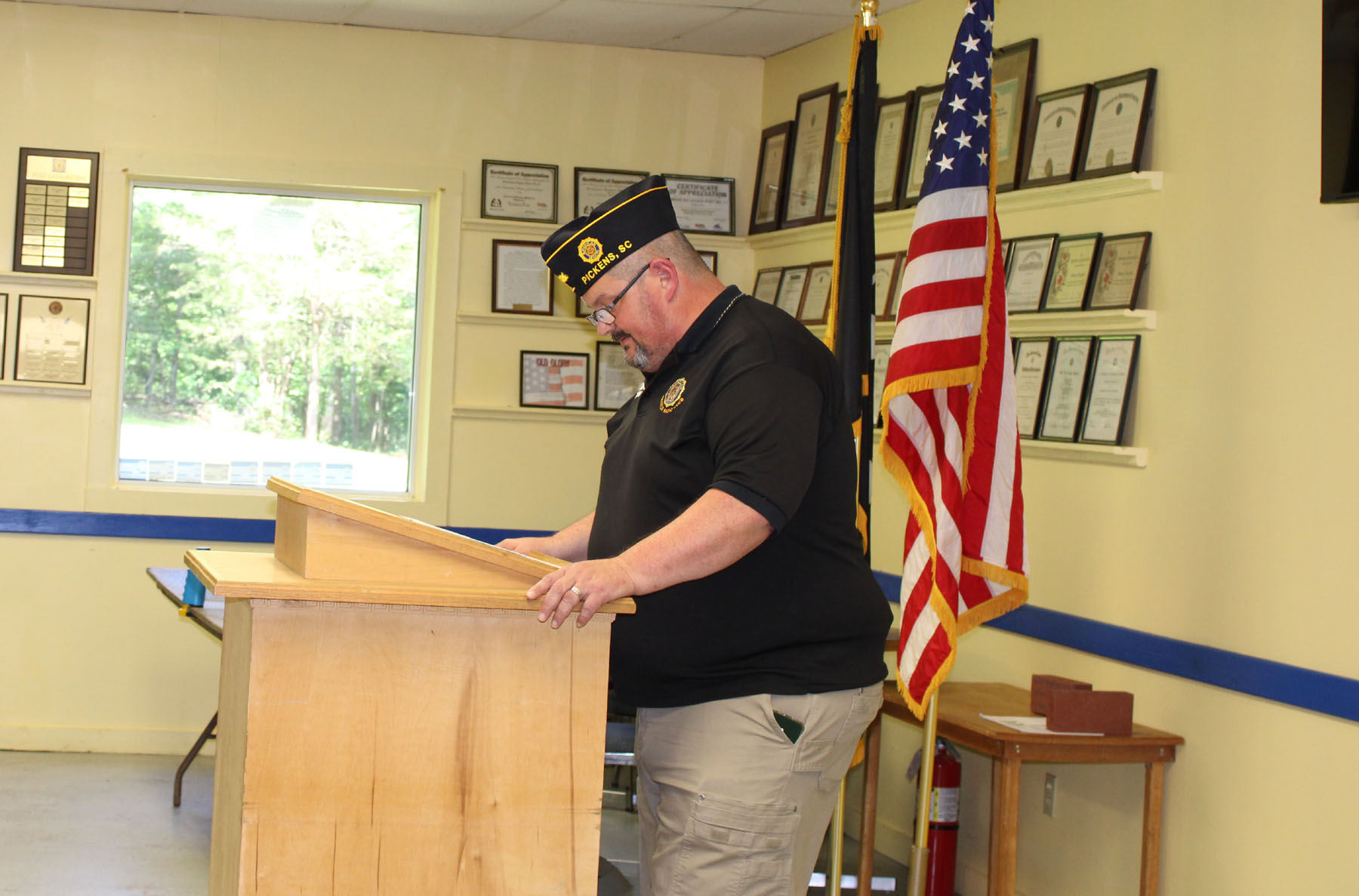 American Legion Pickens Post 11 Commander Don Tolar