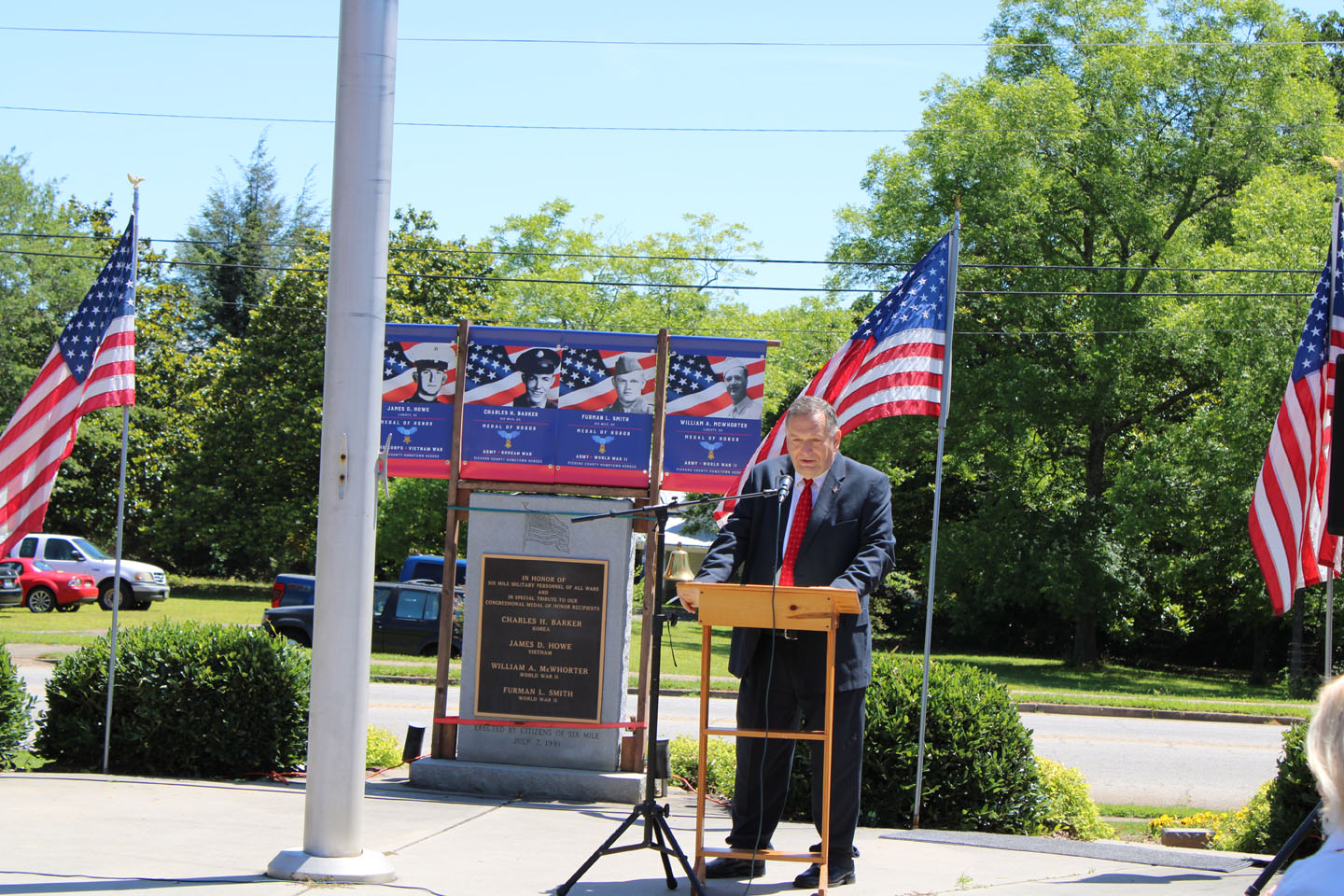 Six Mile Mayor James Atkinson welcomes  everyone