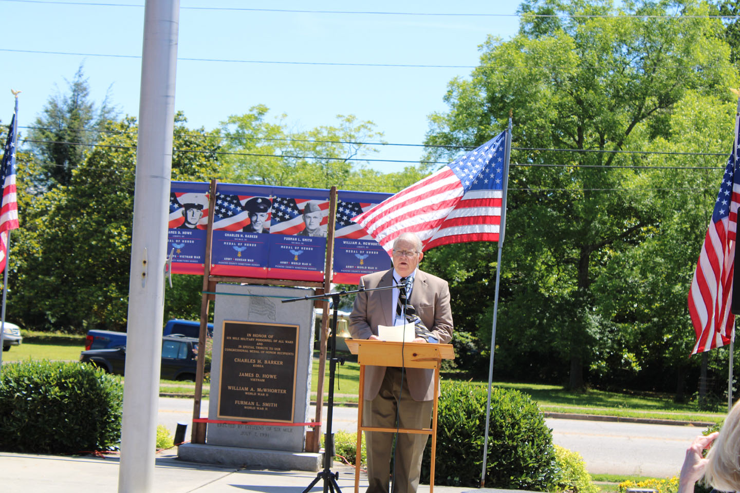 Tom Vonkanel, U.S. Army (retired), serving as Master of Ceremonies