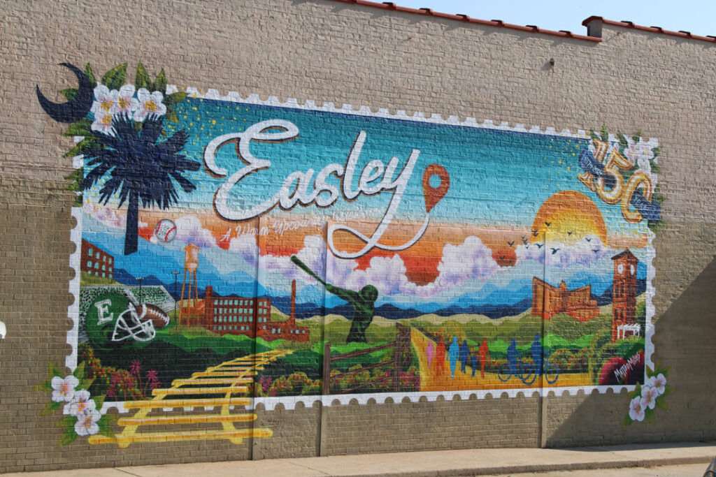 Easley Mural (Photo by Karen Brewer, The Pickens County Chronicle)