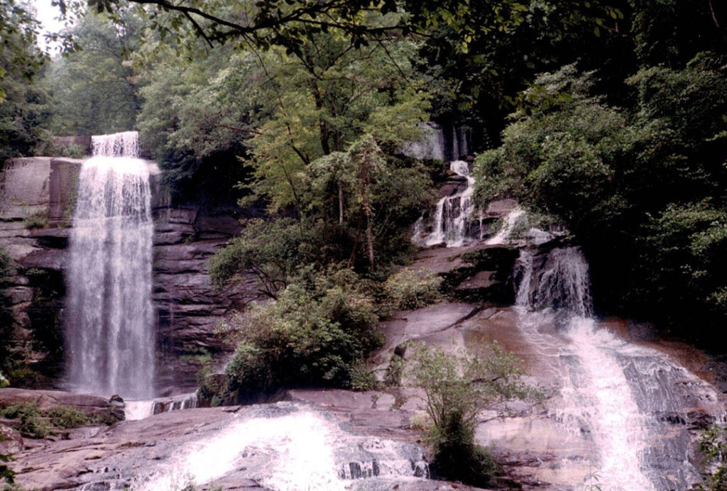 Eastatoee Falls (Twin Falls), Sunset (Photo by Karen Brewer, The Pickens County Chronicle)