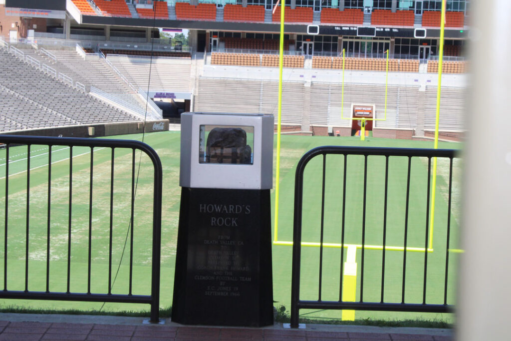 Howard's Rock, Memorial Stadium, Clemson University (Photo by Karen Brewer, The Pickens County Chronicle)