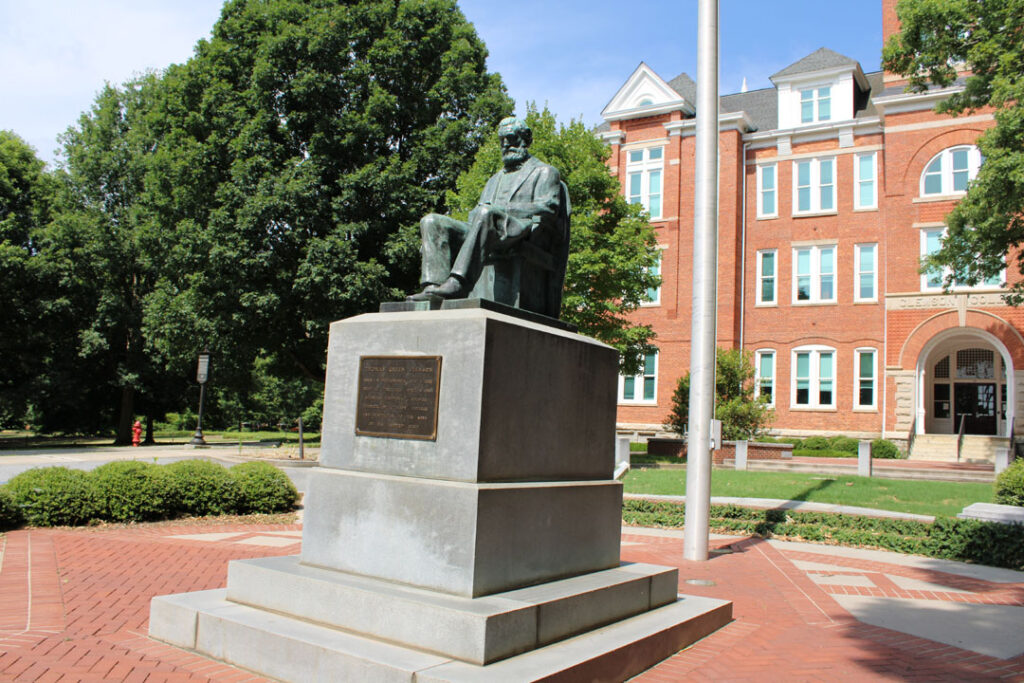 Statue of Thomas Green Clemson, Clemson University (Photo by Karen Brewer, The Pickens County Chronicle)