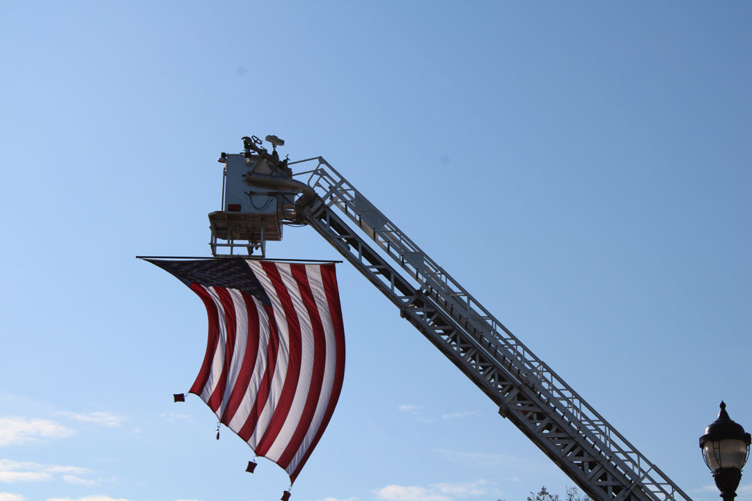 The American flag from the Liberty Fire Department (Photo by Karen Brewer, The Pickens County Chronicle)