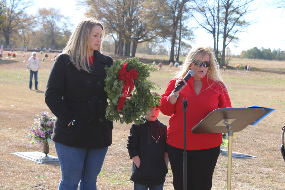 Melanie Gillespie, Easton Barrett, and Amy Barrett (Photo by Karen Brewer, The Pickens County Chronicle)