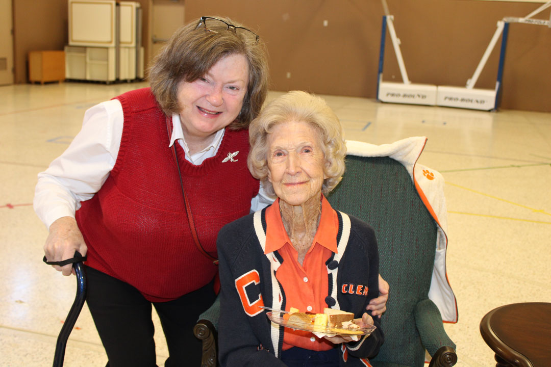 Martha Childres with Patsy Hampton Finley (Photo by Karen Brewer, The Pickens County Chronicle)