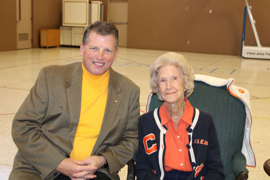 Martha Childress with Roger Dail (Photo by Karen Brewer, The Pickens County Chronicle)