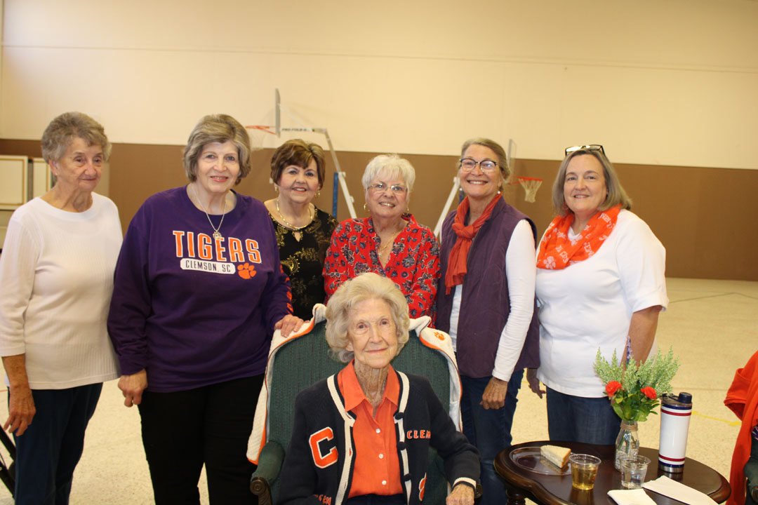 Martha Childress with Margie Williams, Judy Lail, Evelyn Galloway, Linda Bruce, Lorene Welch, and Paula Williams (Photo by Karen Brewer, The Pickens County Chronicle)