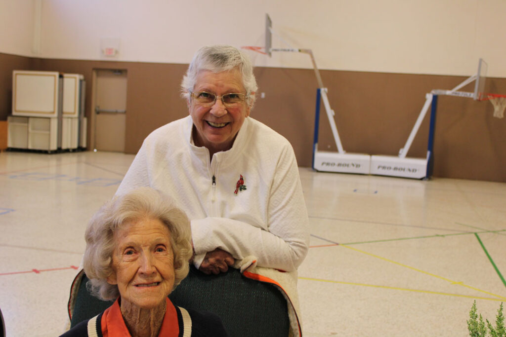 Martha Childress with Becky Clark (Photo by Karen Brewer, The Pickens County Chronicle)