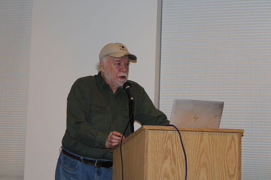 Dennis Chastain speaks on The Cherokees of the Carolinas (Photo by Karen Brewer, The Pickens County Chronicle)