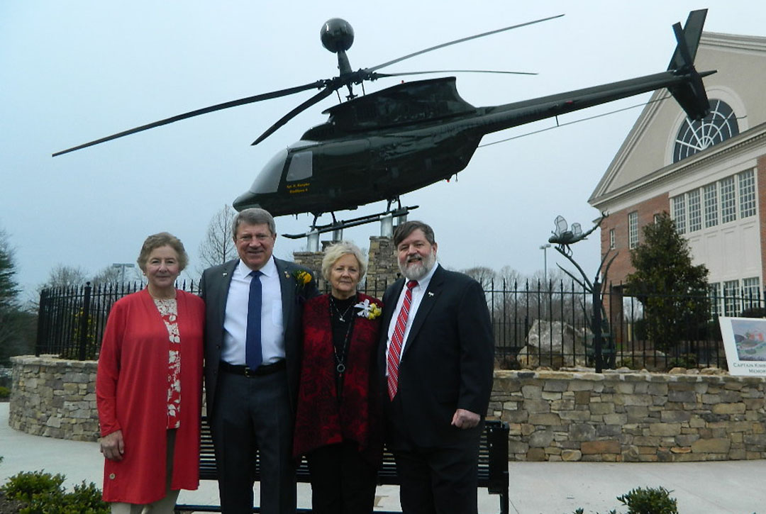 Betty Garrison, Dale Hampton, Ann Hampton, Jim Garrison the day of the Captain Kimberly Hampton Memorial Park dedication ceremony (Photo by Karen Brewer)