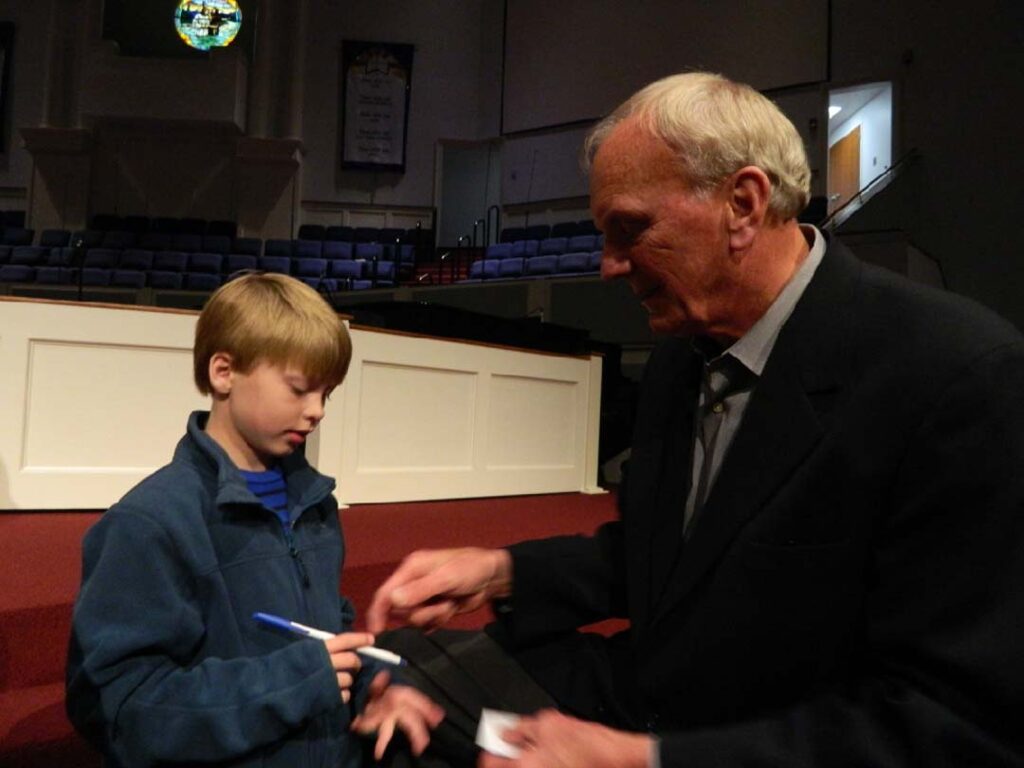 Sam with Gavin Coats in 2012 (Photo by Karen Brewer)