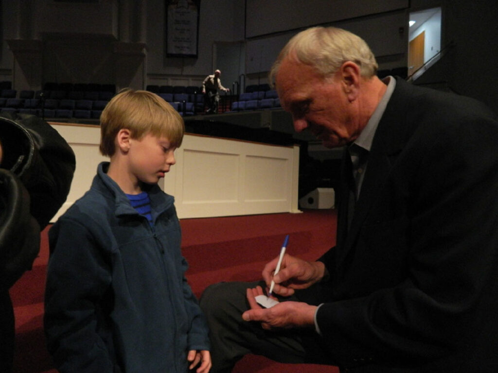 Sam with Gavin Coats in 2012 (Photo by Karen Brewer)