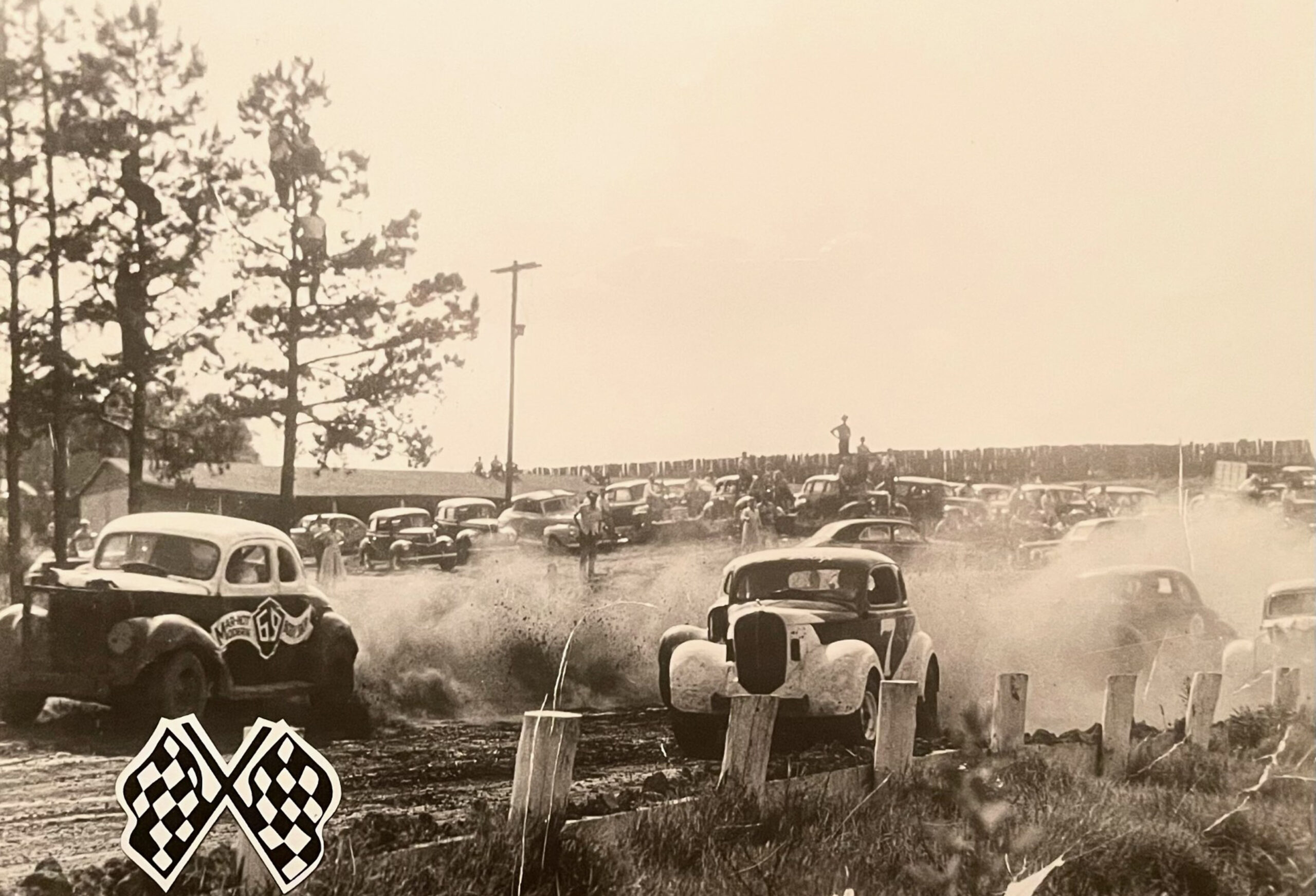 A race at the track circa 1940's