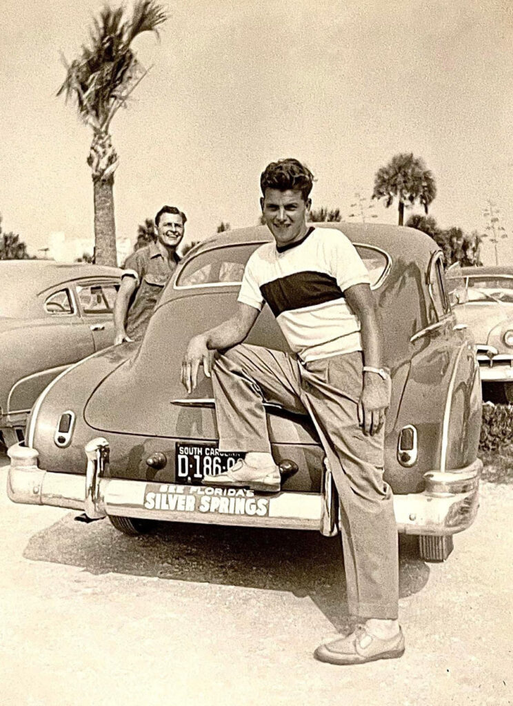 Brothers Tom and Pete Blackwell in the early 1950's, not long before they bought the racetrack (Photo courtesy of Mark Blackwell to The Pickens County Chronicle)