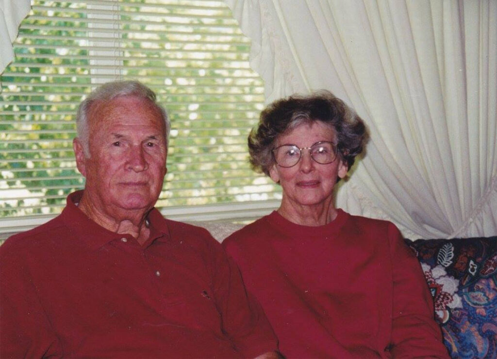 Joe and Kate Anders in their Easley home in 1999 (Photo by Karen Brewer)