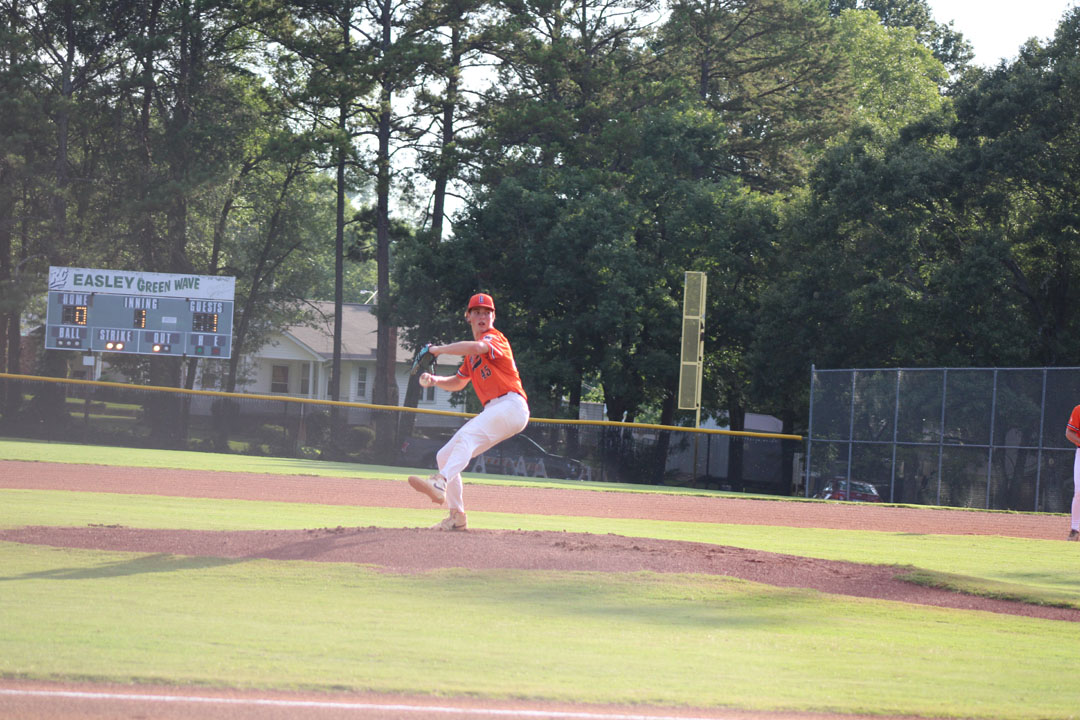 Post 52 pitcher #45 Ian McCrary