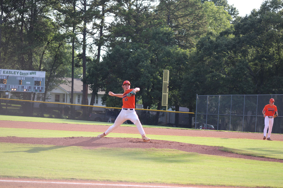 Post 52 pitcher #45 Ian McCrary