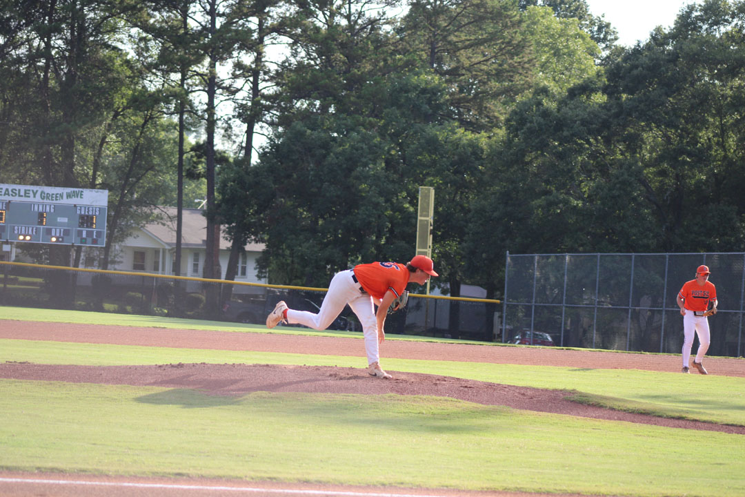 Post 52 pitcher #45 Ian McCrary