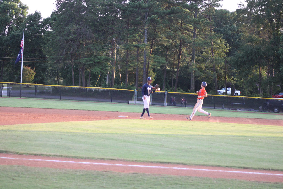 #52 Braden Mauro runs to second