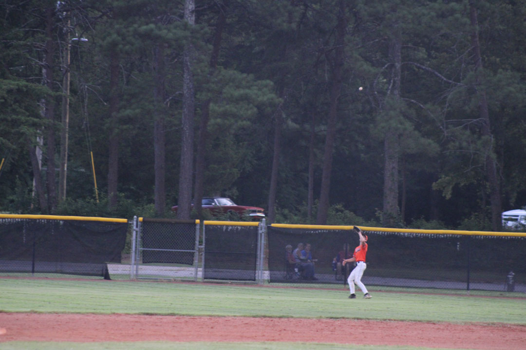 #1 Michael Harrison catches in right field
