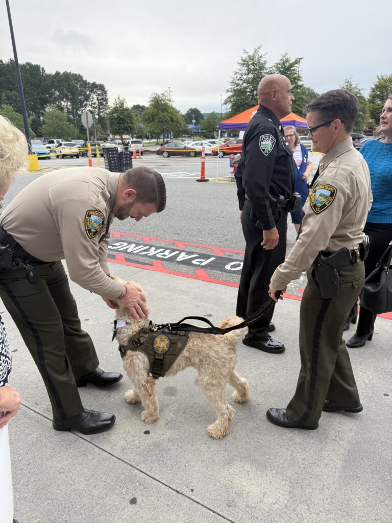 Pickens County Sheriff Tommy Blankenship with K-9 Wyatt (Courtesy photo)