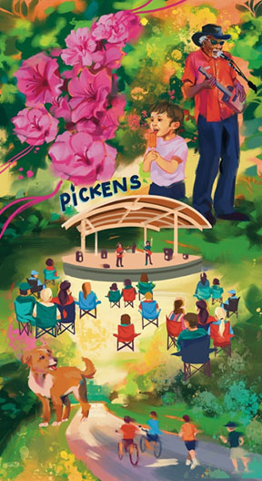 Pickens Walmart mural-----
