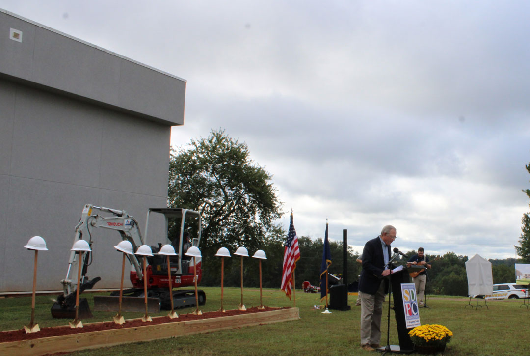 Dr. Fred Stone, retired former Pastor of Pickens First Baptist Church, gives the invocation. (Photo by Karen Brewer, The Pickens County Chronicle)