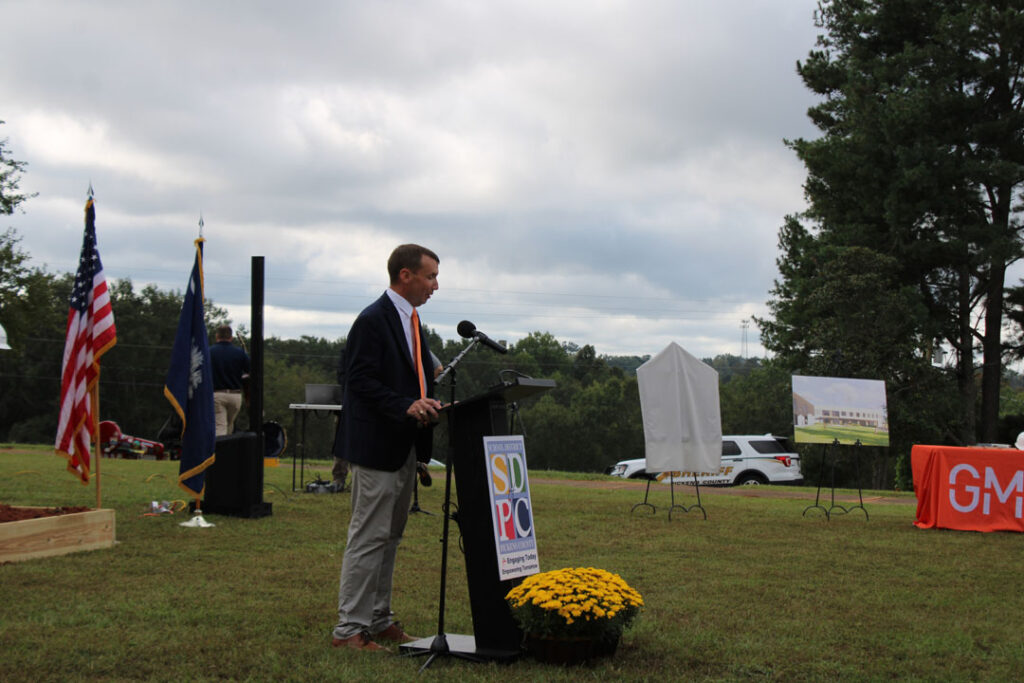 Tim Johnson, future Director of Gateway to Innovation, speaks. (Photo by Karen Brewer, The Pickens County Chronicle)
