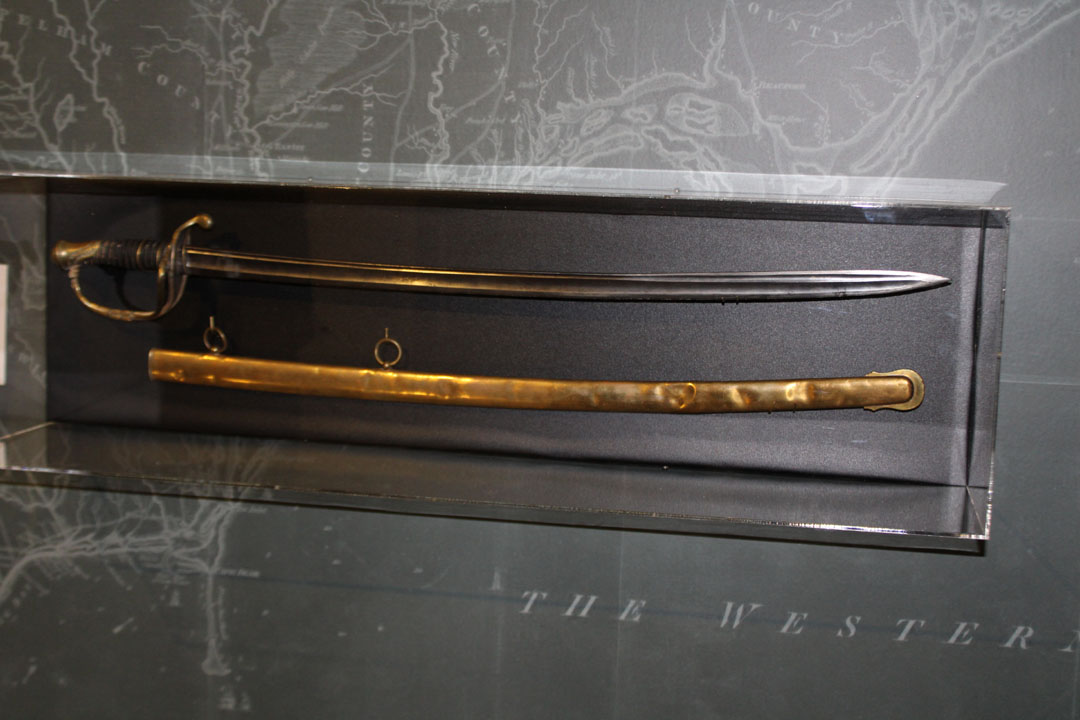Sword and scabbard that once belonged to General Andrew Pickens (Photo by Karen Brewer, The Pickens County Chronicle)
