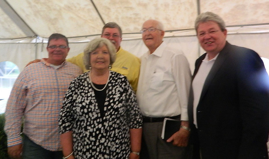 Jack and Shirley with their sons Steve, Phil, and Bryan at the Conestee Tent Crusade on April 27, 2014 (Photo by Karen Brewer)