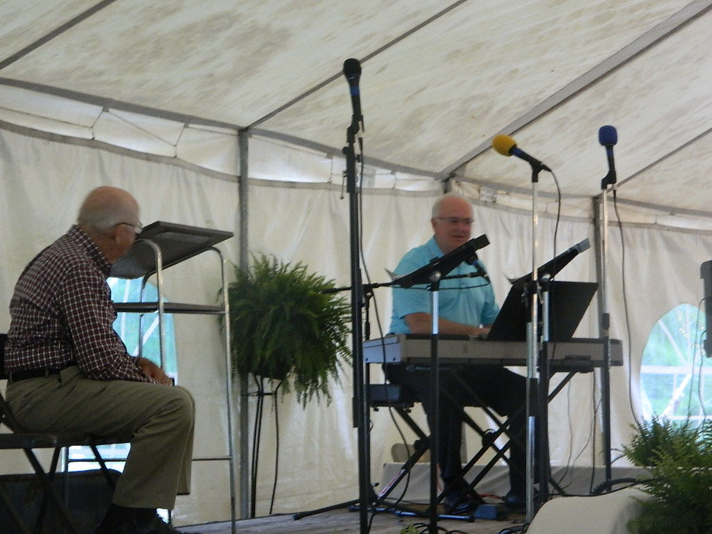 Jack with Jim Burns at the Conestee Tent Crusade (Photo by Karen Brewer)
