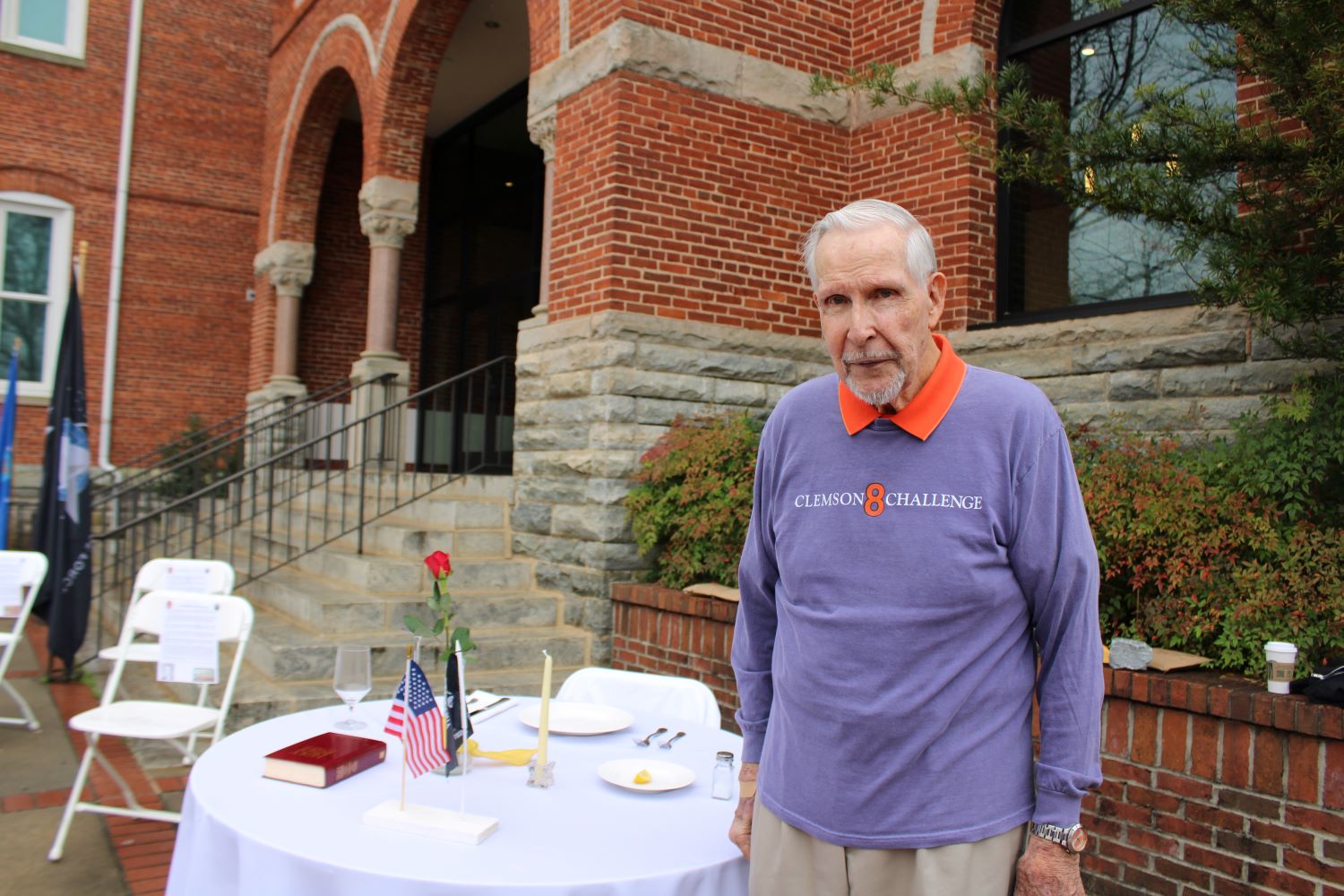 Colonel Bill Austin at the Clemson 8 Challenge March 7, 2026 (Photo by Karen Brewer, The Pickens County Chronicle)