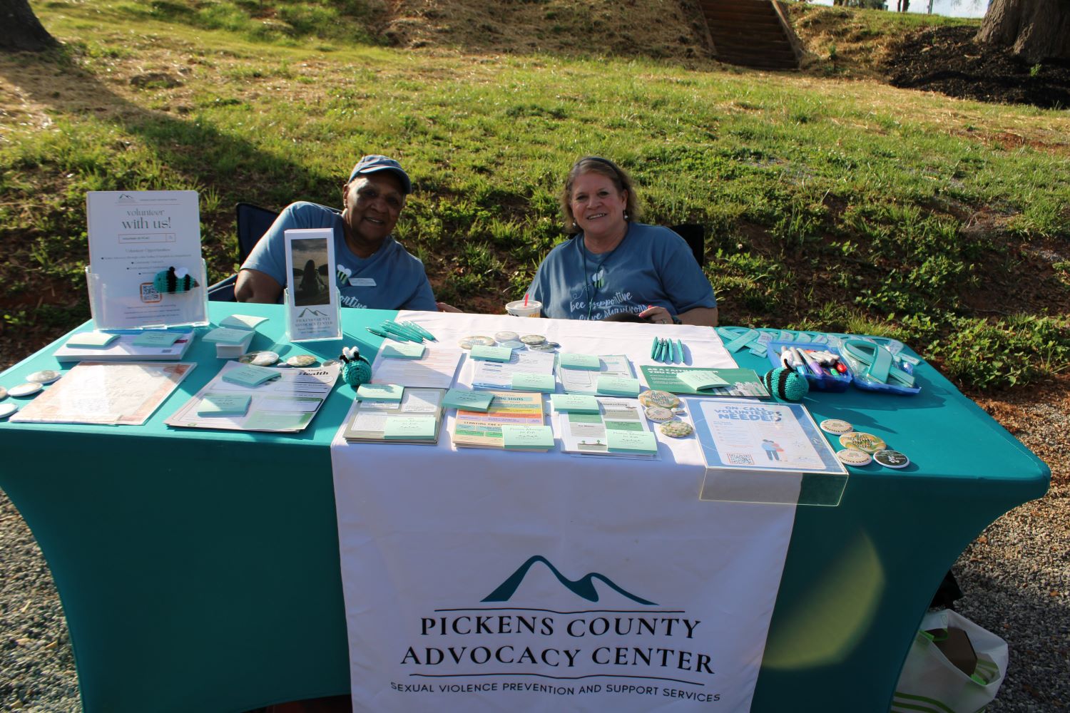 Pickens County Advocacy Center Board members Mary Ann Hunter and Faye Nichols