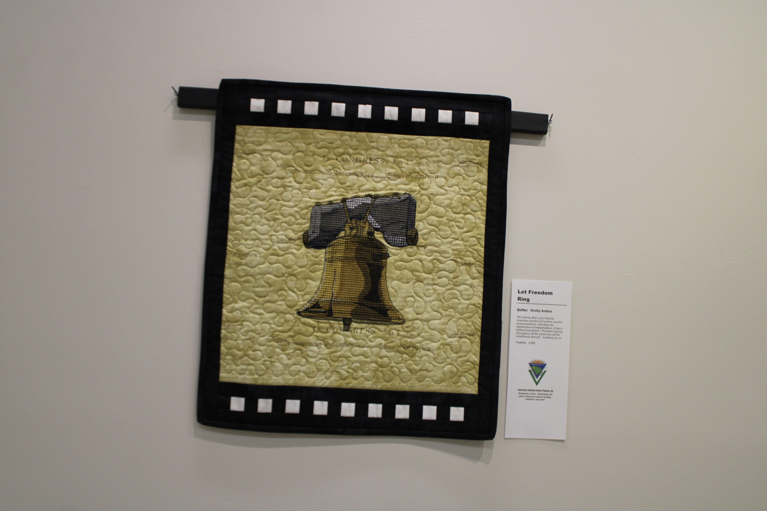 1752 - Let Freedom Ring, quilter Shelby Anders (Photo by Karen Brewer, The Pickens County Chronicle)