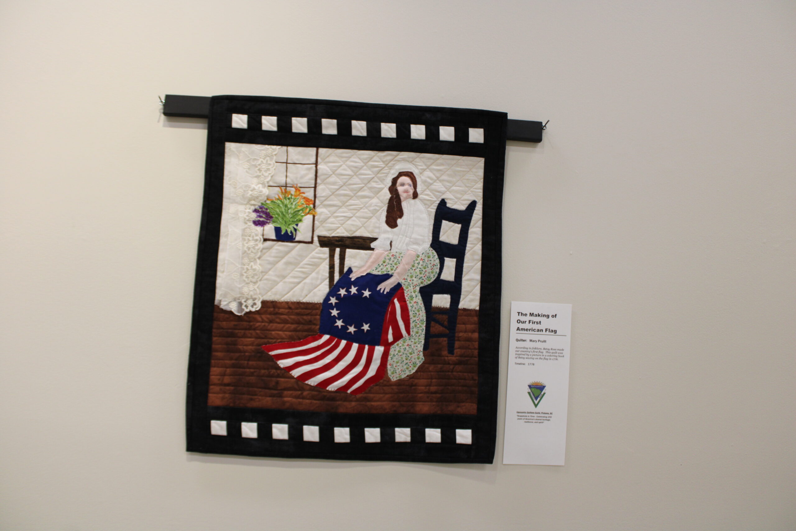 1776 - The Making of Our First American Flag, quilter Mary Pruitt (Photo by Karen Brewer, The Pickens County Chronicle)