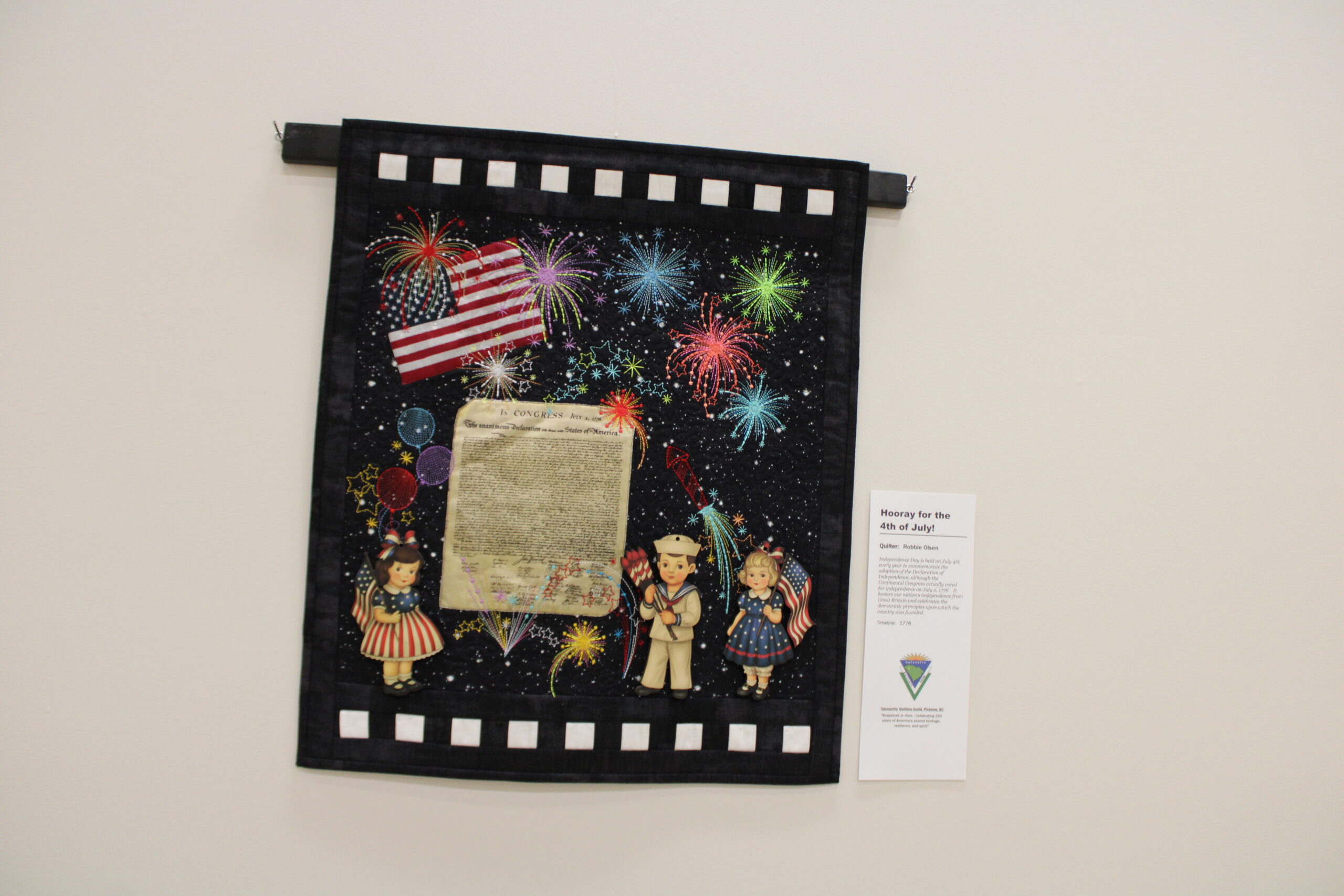 1776 - Hooray for the Fourth of July, quilter Robbie Olsen (Photo by Karen Brewer, The Pickens County Chronicle)