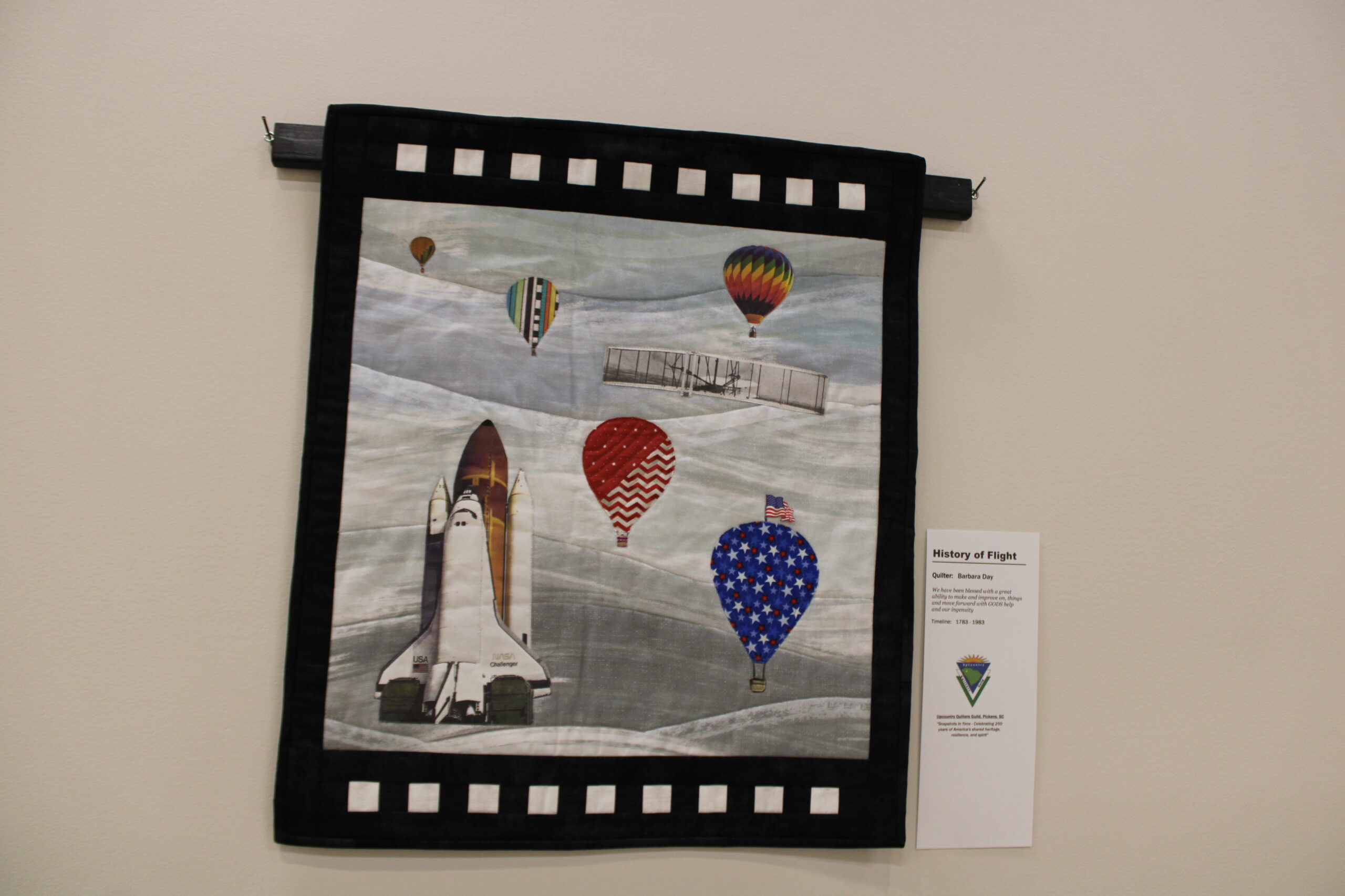 1781-1983 - History of Flight, quilter Barbara Day (Photo by Karen Brewer, The Pickens County Chronicle)
