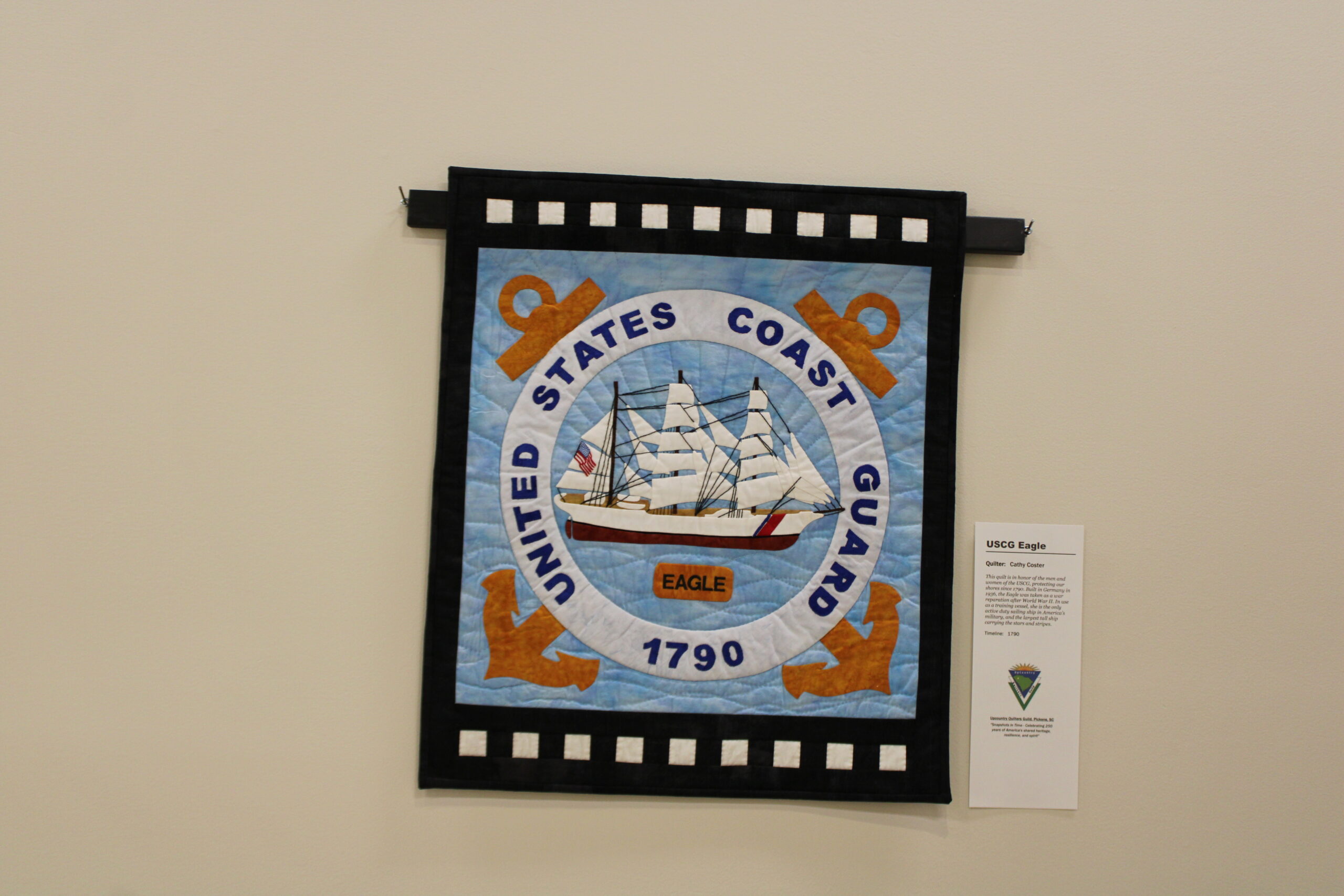 1790 - USCG Eagle, quilter Cathy Coster (Photo by Karen Brewer, The Pickens County Chronicle)