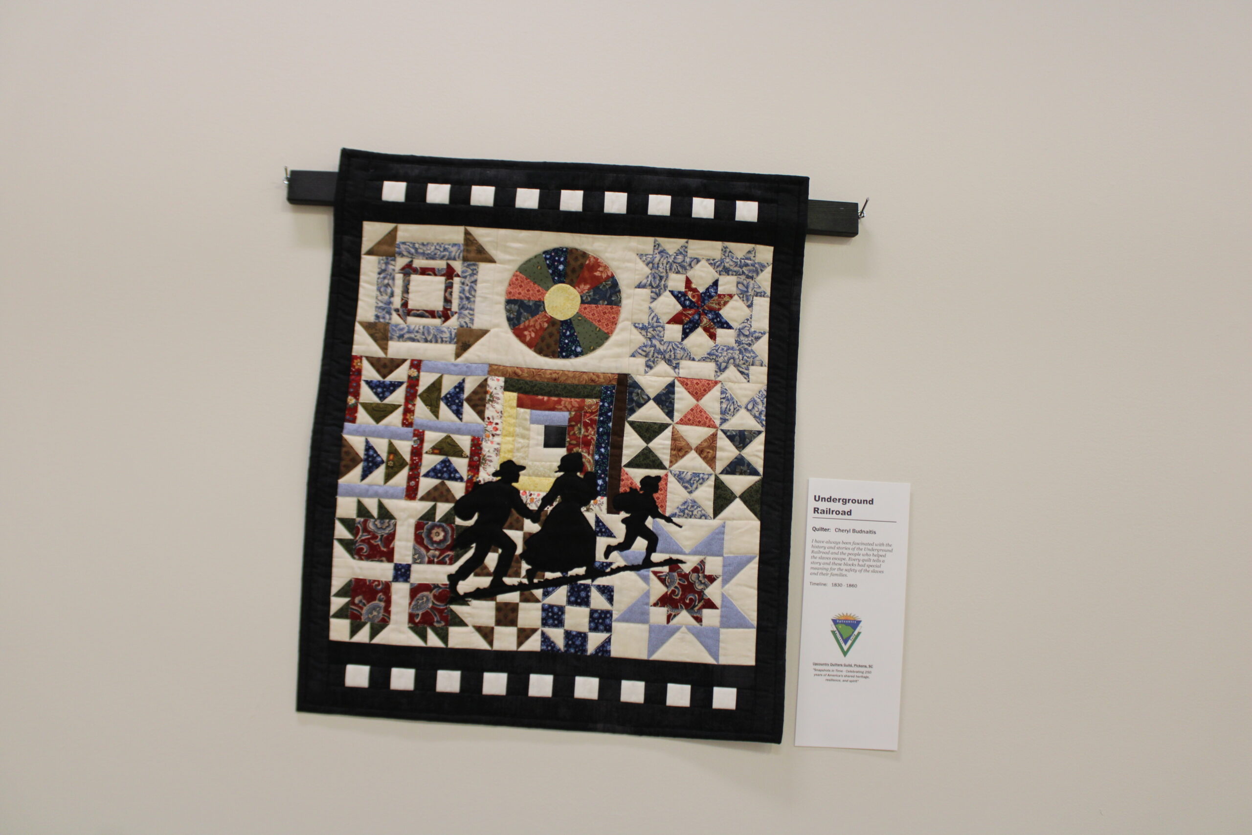1830-1860 - Underground Railroad, quilter Cheryl Budnaitis (Photo by Karen Brewer, The Pickens County Chronicle)