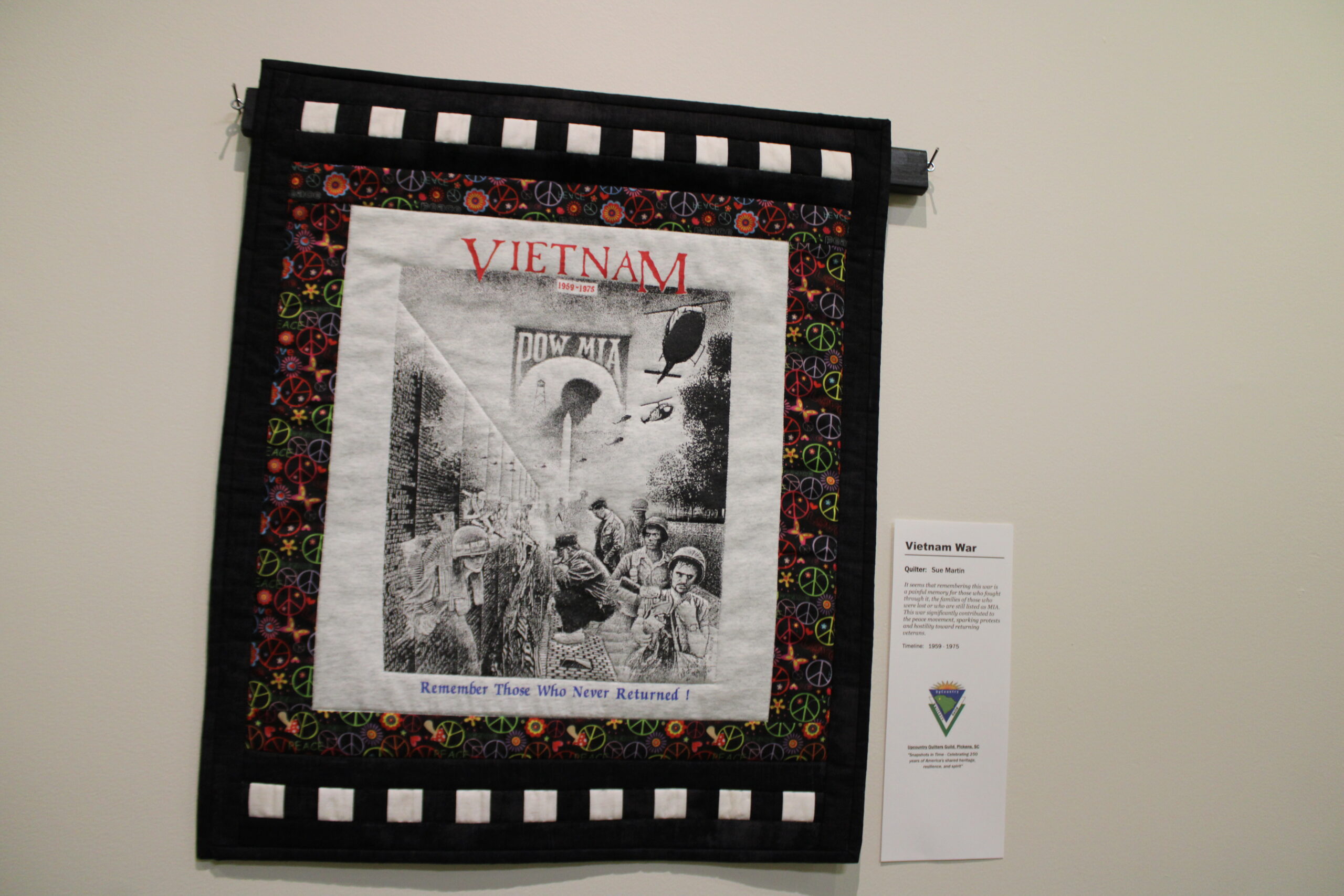 1959-1975 - Vietnam War, quilter Sue Martin (Photo by Karen Brewer, The Pickens County Chronicle)