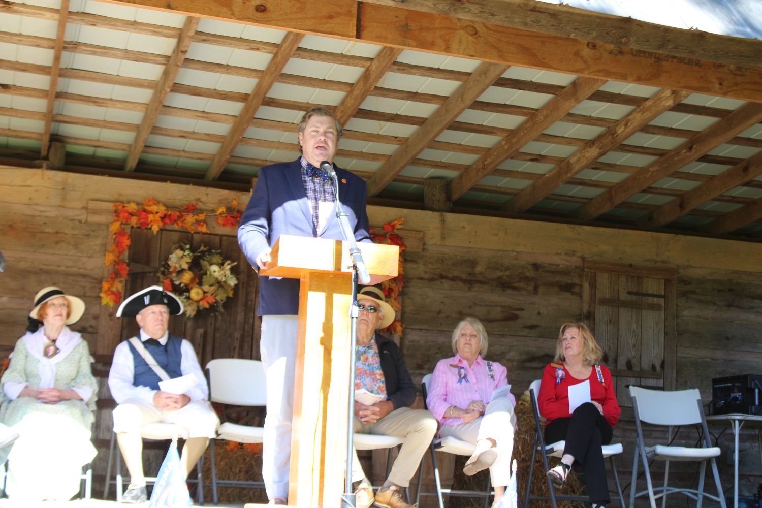 Clemson University Historian Dr. Otis Pickett delivers the keynote address for the birthday celebration. (Photo by Karen Brewer, The Pickens County Chronicle)