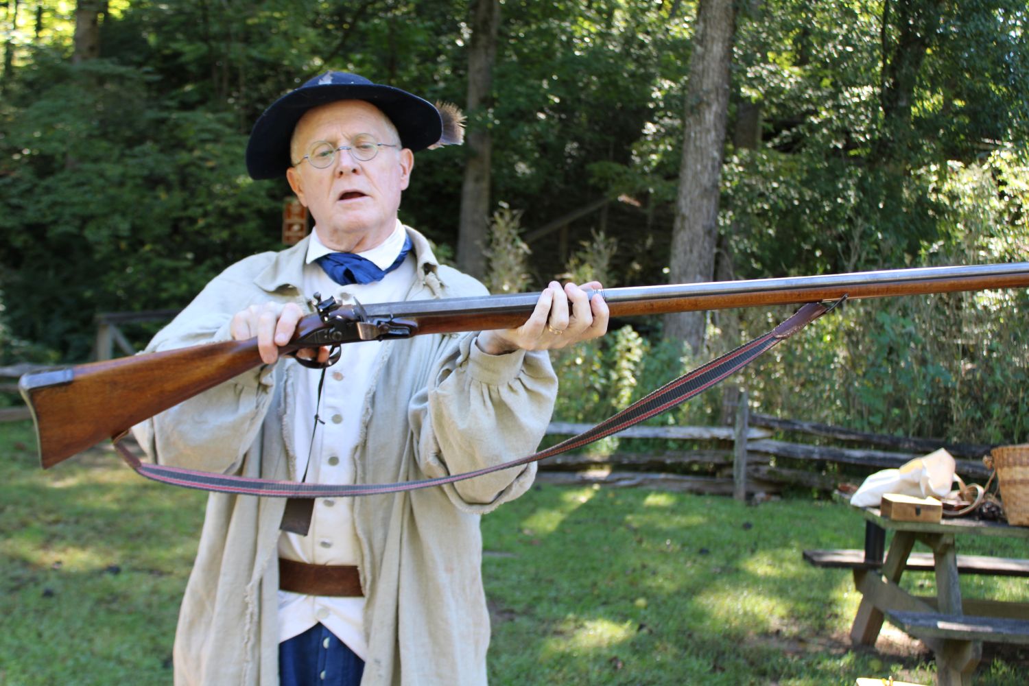 Militia reenactor Robert Hall (Photo by Karen Brewer, The Pickens County Chronicle)