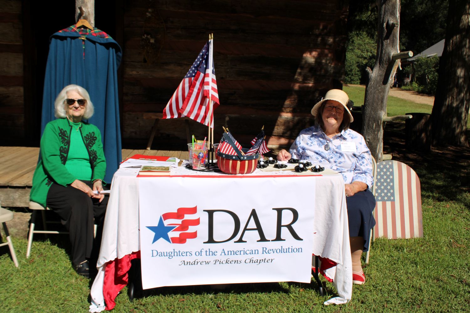 Andrew Pickens DAR Chapter Regent Jeannette Taylor and Andrew Pickens DAR Chapter member and South Carolina DAR Historic Preservation Chair Melody Jones, also a member of the Pickens County America 250 Committee (Photo by Karen Brewer, The Pickens County Chronicle)