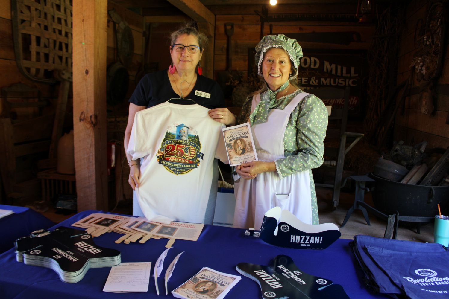 Pickens County America 250 Committee members Lisa Turnick (Membership Director with the Greater Pickens Chamber of Commerce) and Lana Beckley (Photo by Karen Brewer, The Pickens County Chronicle)